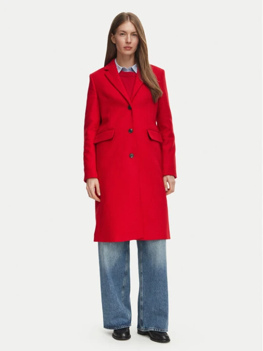 Foto del prodotto Tommy Hilfiger Cappotto di lana Classic WW0WW51106 Rosso Regular Fit