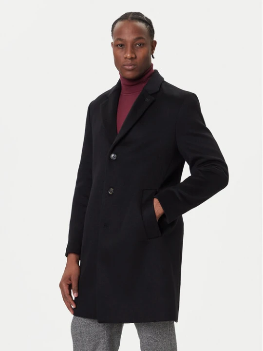 Foto del prodotto Tommy Hilfiger Cappotto di lana MW0MW40768 Nero Regular Fit