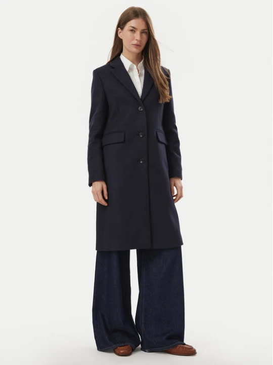 Foto del prodotto Tommy Hilfiger Cappotto di lana WW0WW51106 Blu scuro Slim Fit