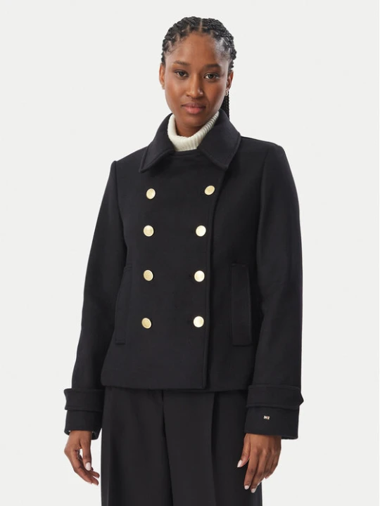 Foto del prodotto Tommy Hilfiger Cappotto di lana WW0WW51522 Nero Regular Fit
