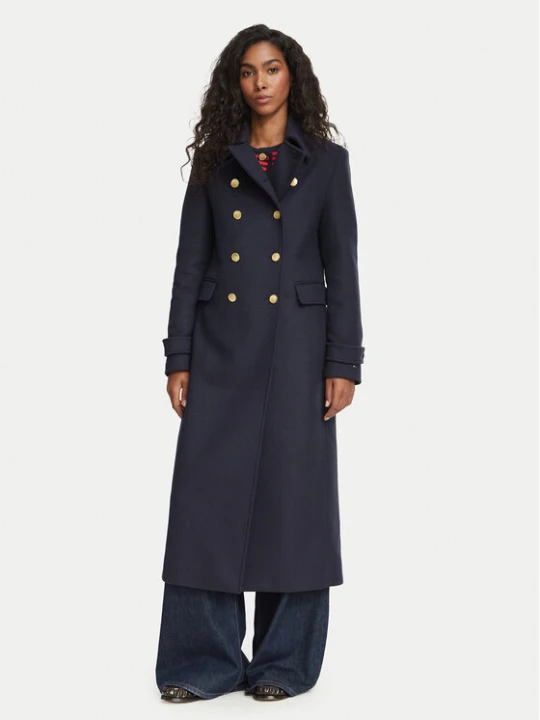 Foto del prodotto Tommy Hilfiger Cappotto di lana WW0WW51554 Blu scuro Regular Fit