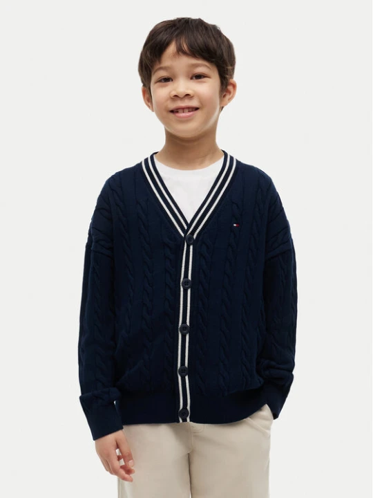 Foto del prodotto Tommy Hilfiger Cardigan KB0KB10491 Blu scuro Regular Fit