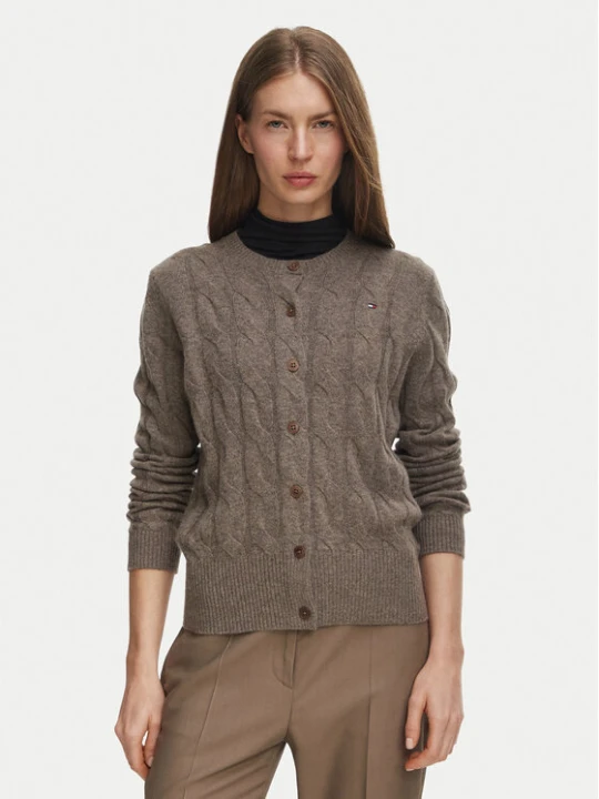 Foto del prodotto Tommy Hilfiger Cardigan Soft WW0WW52191 Beige scuro Regular Fit