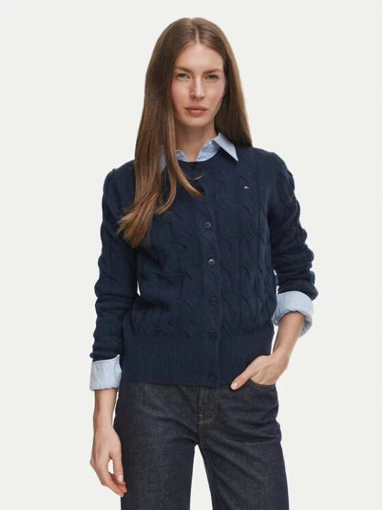 Foto del prodotto Tommy Hilfiger Cardigan Soft WW0WW52191 Blu scuro Regular Fit