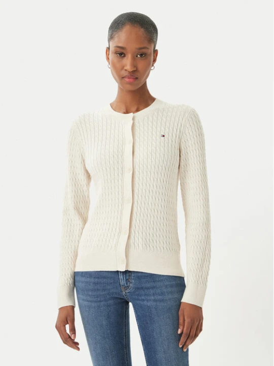 Foto del prodotto Tommy Hilfiger Cardigan WW0WW43329 Écru Regular Fit Crema