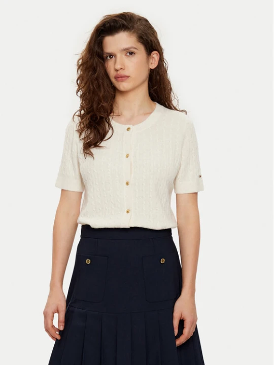 Foto del prodotto Tommy Hilfiger Cardigan WW0WW43958 Écru Regular Fit Crema