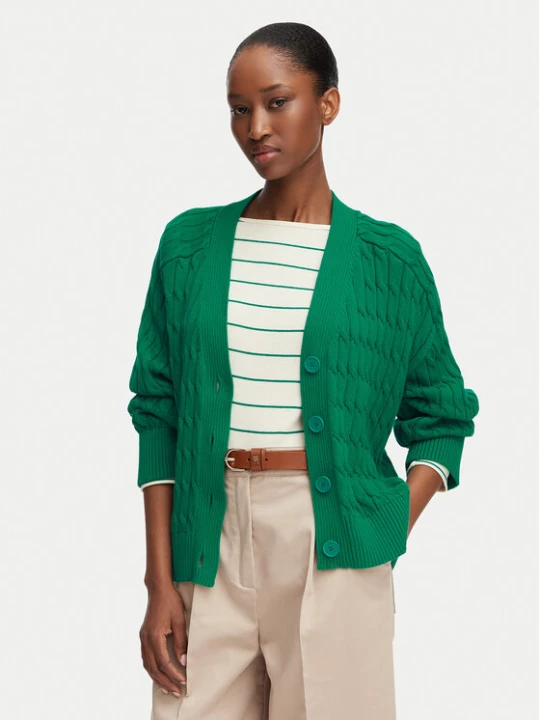 Foto del prodotto Tommy Hilfiger Cardigan WW0WW50078 Verde scuro Relaxed Fit