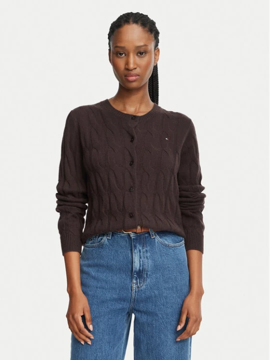 Foto del prodotto Tommy Hilfiger Cardigan WW0WW52191 Marrone scuro Regular Fit