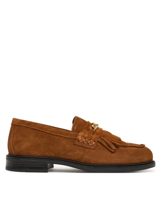 Foto del prodotto Tommy Hilfiger Chunky loafers Th Chain Fringe Suede Loafer FW0FW09918 Marrone