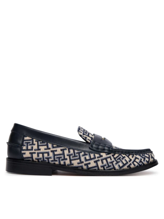 Foto del prodotto Tommy Hilfiger Chunky loafers Th Monogram Penny Bar Loafer FW0FW09537 Blu scuro