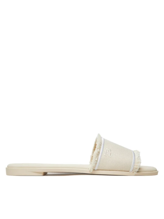 Foto del prodotto Tommy Hilfiger Ciabatte Fringe Canvas Flat Sandal FW0FW08908 Beige