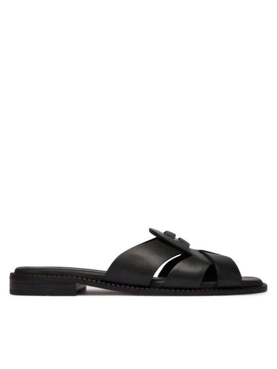 Foto del prodotto Tommy Hilfiger Ciabatte Leather Crest Square Toe Sandals FW0FW09126 Nero