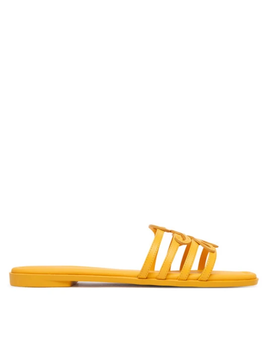 Foto del prodotto Tommy Hilfiger Ciabatte Th Script Flat Mule Lth FW0FW09368 Giallo