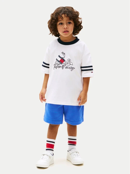 Foto del prodotto Tommy Hilfiger Completo T-shirt e pantaloncini Wavy Flag KB0KB10410 Multicolore Regular Fit