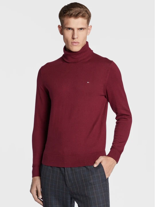 Foto del prodotto Tommy Hilfiger Dolcevita Pima MW0MW28048 Bordeaux Regular Fit