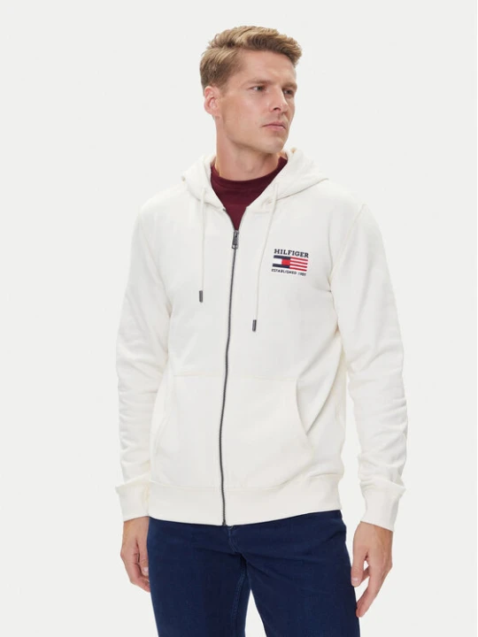Foto del prodotto Tommy Hilfiger Felpa American MW0MW39691 Écru Regular Fit Crema