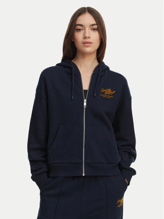 Foto del prodotto Tommy Hilfiger Felpa Terry WW0WW47845 Blu scuro Relaxed Fit