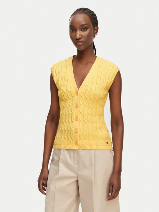 Foto del prodotto Tommy Hilfiger Gilet WW0WW50075 Giallo chiaro Slim Fit
