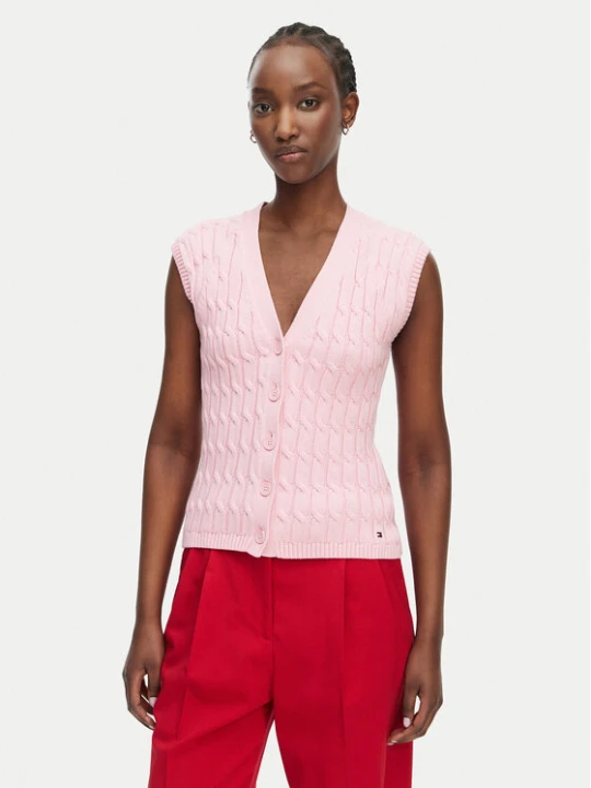 Foto del prodotto Tommy Hilfiger Gilet WW0WW50075 Rosa chiaro Slim Fit