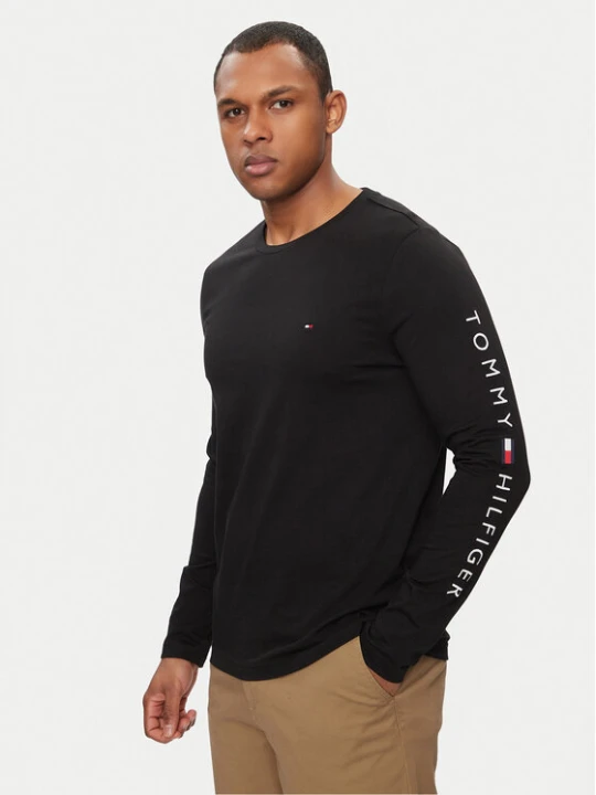 Foto del prodotto Tommy Hilfiger Longsleeve Logo Tee MW0MW09096 Nero Regular Fit