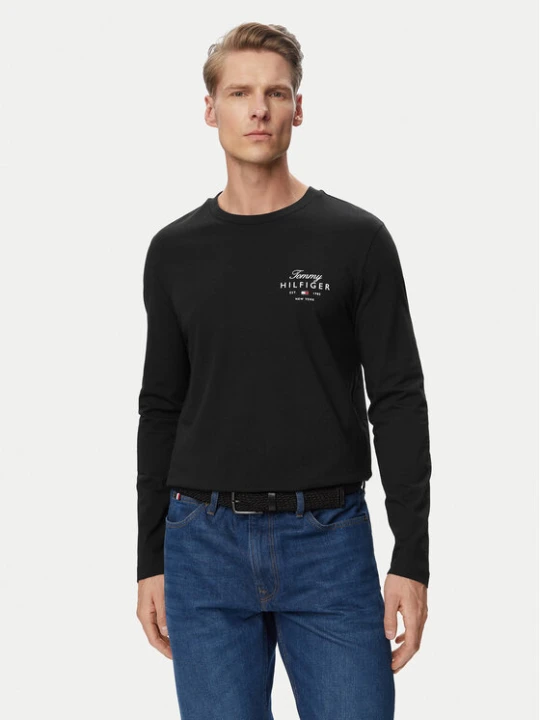 Foto del prodotto Tommy Hilfiger Longsleeve Script Stack MW0MW43225 Nero Regular Fit