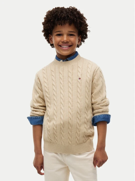 Foto del prodotto Tommy Hilfiger Maglione Cable KB0KB09753 Beige Regular Fit