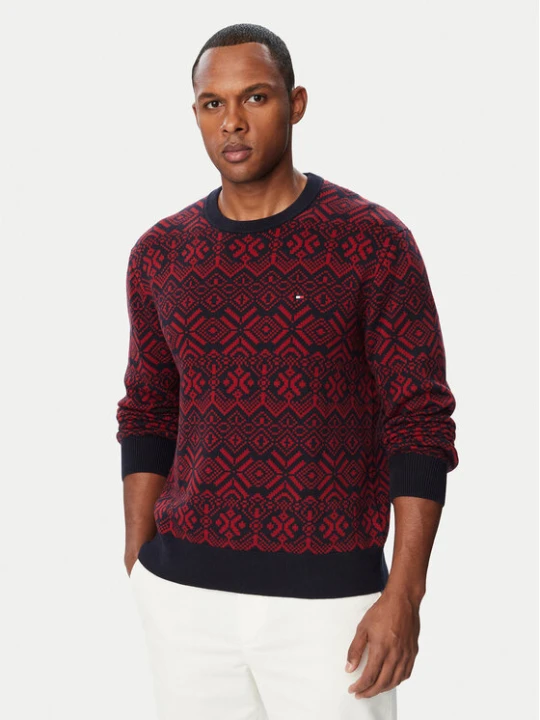 Foto del prodotto Tommy Hilfiger Maglione Fairisle MW0MW44815 Bordeaux Regular Fit