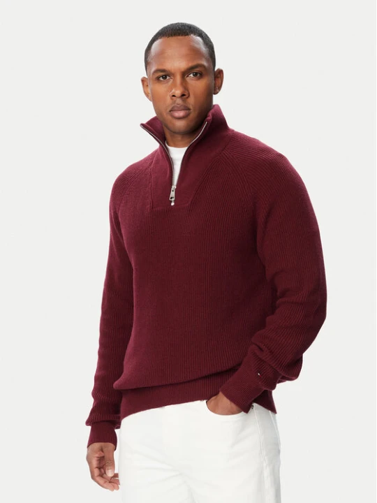 Foto del prodotto Tommy Hilfiger Maglione Fisherman MW0MW42531 Bordeaux Regular Fit