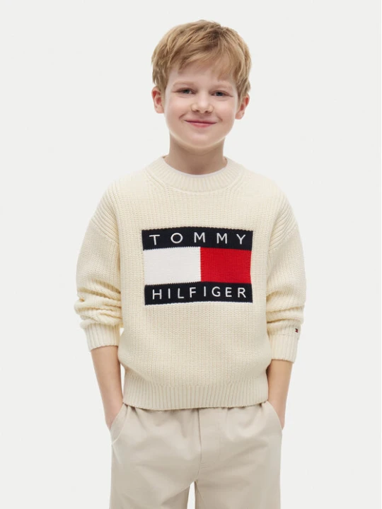 Foto del prodotto Tommy Hilfiger Maglione Heritage KB0KB10071 Beige chiaro Regular Fit