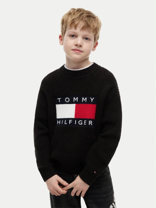 Foto del prodotto Tommy Hilfiger Maglione Heritage KB0KB10071 Nero Regular Fit