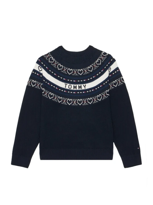 Foto del prodotto Tommy Hilfiger Maglione Intarsia KG0KG09712 Blu scuro Regular Fit