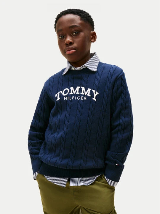 Foto del prodotto Tommy Hilfiger Maglione KG0KG08953 Blu scuro Regular Fit