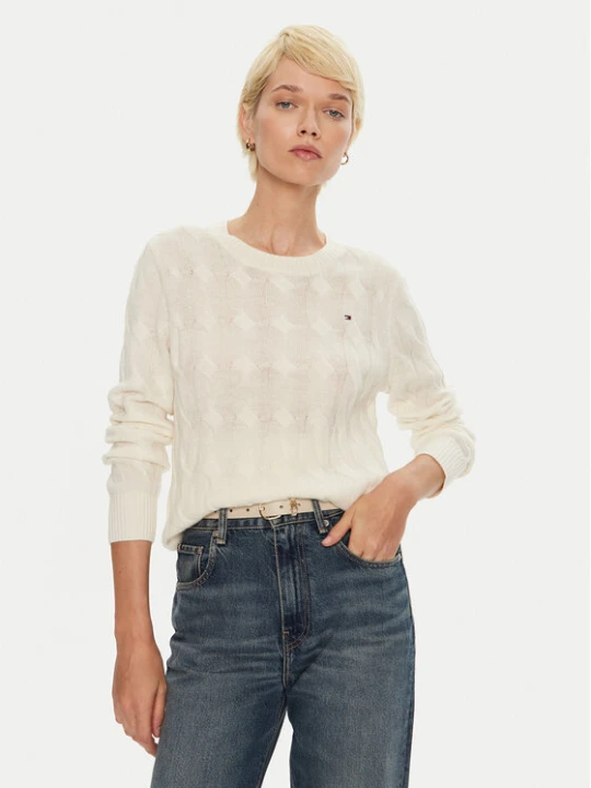 Foto del prodotto Tommy Hilfiger Maglione WW0WW43586 Écru Regular Fit Crema