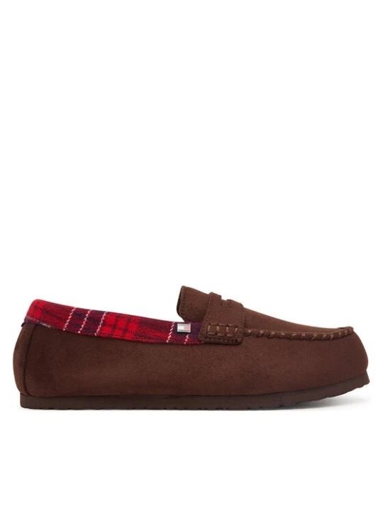 Foto del prodotto Tommy Hilfiger Pantofole Hilfiger Check Driver House Shoe FM0FM06013 Marrone scuro