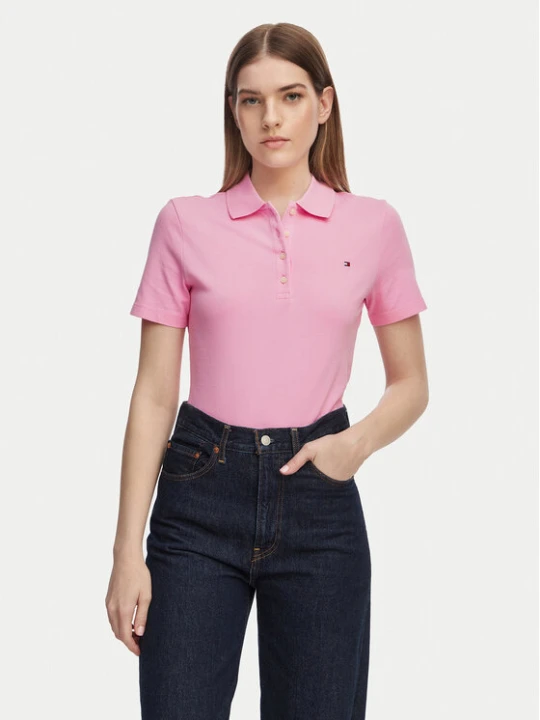 Foto del prodotto Tommy Hilfiger Polo 1985 WW0WW43225 Rosa chiaro Slim Fit