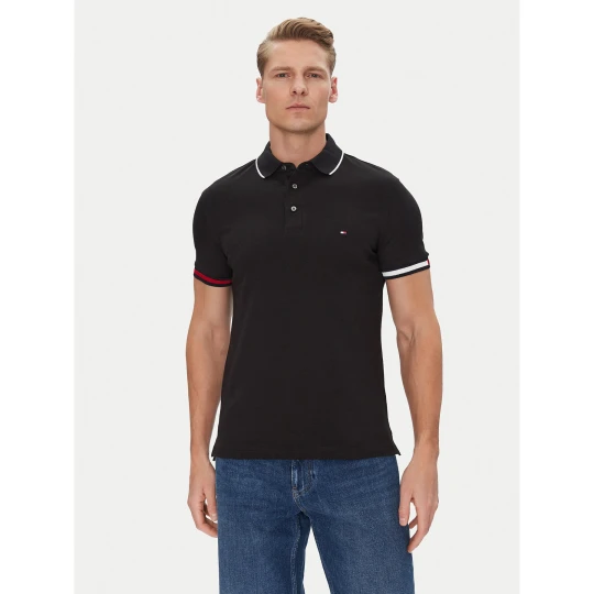 Foto del prodotto Tommy Hilfiger Polo Flag Cuff MW0MW38458 Nero Slim Fit