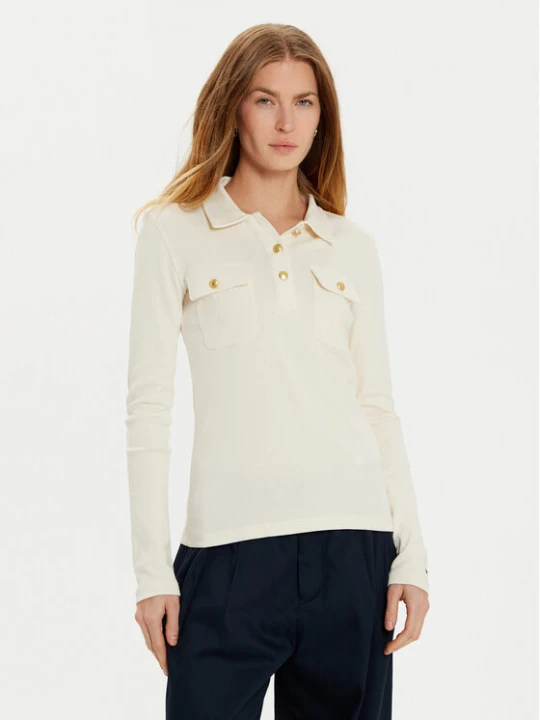 Foto del prodotto Tommy Hilfiger Polo WW0WW45308 Écru Slim Fit Crema