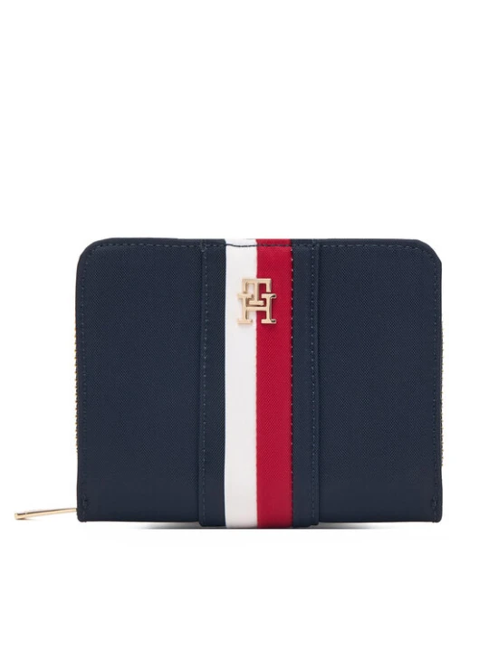 Foto del prodotto Tommy Hilfiger Portafoglio Th Icon Med Za W / Flap Nylon Corp AW0AW19164 Blu scuro