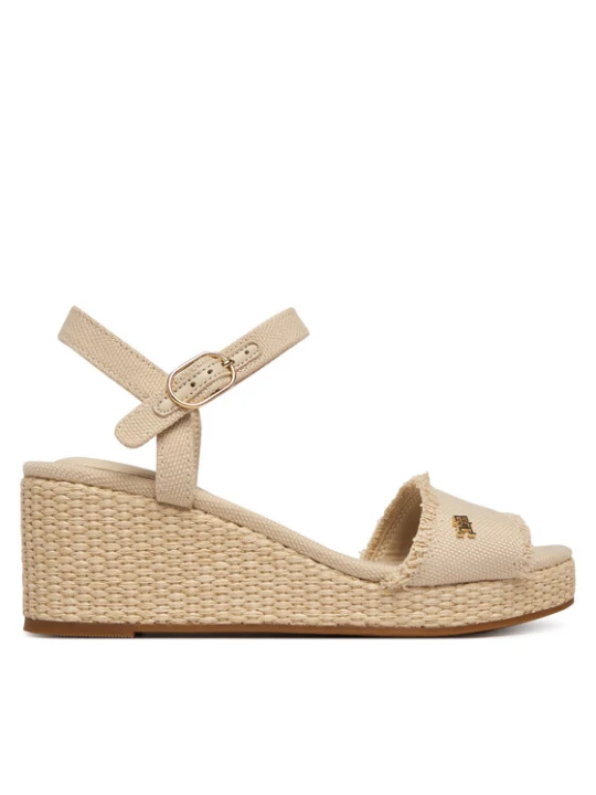 Foto del prodotto Tommy Hilfiger Sandali Mid Woven Wedge Espad Fringe FW0FW09470 Beige