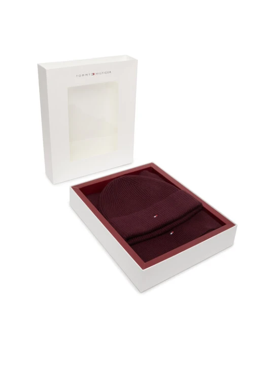 Foto del prodotto Tommy Hilfiger Set berretto e sciarpa AW0AW19136 Bordeaux