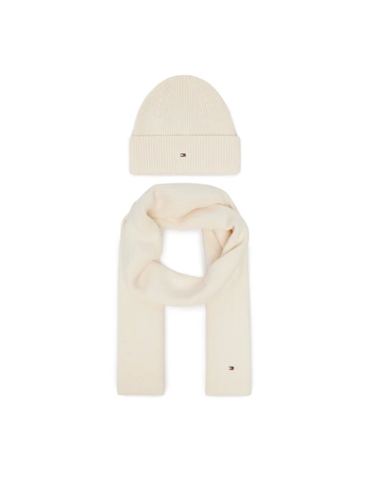 Foto del prodotto Tommy Hilfiger Set berretto e sciarpa AW0AW19136 Crema