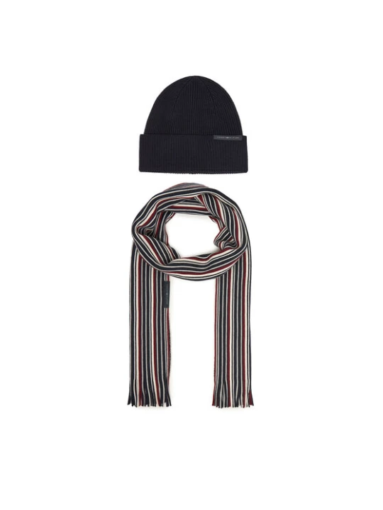 Foto del prodotto Tommy Hilfiger Set berretto e sciarpa Th Corp Love AM0AM12939 Blu scuro