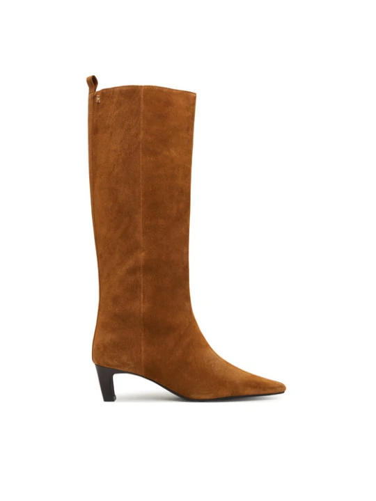 Foto del prodotto Tommy Hilfiger Stivali Kitten Heel Suede High Boot FW0FW09655 Marrone chiaro