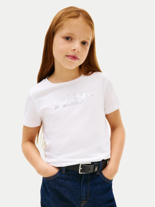 Foto del prodotto Tommy Hilfiger T-shirt Foil KG0KG08974 D Bianco Regular Fit