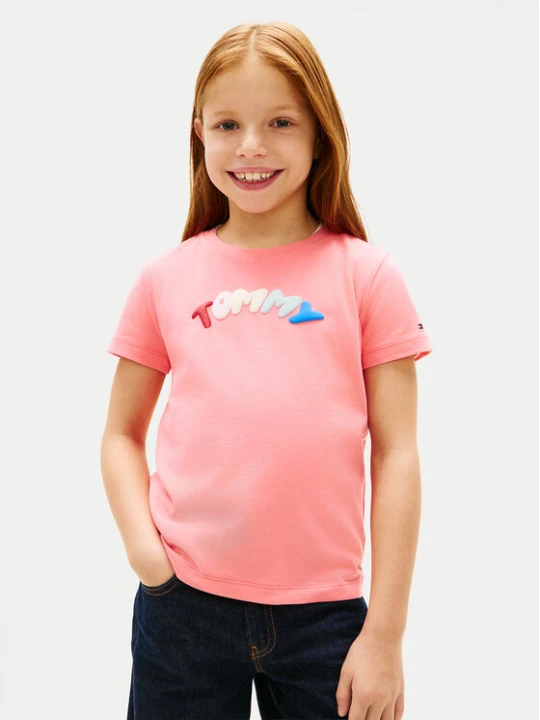 Foto del prodotto Tommy Hilfiger T-shirt KG0KG09246 Rosa chiaro Regular Fit