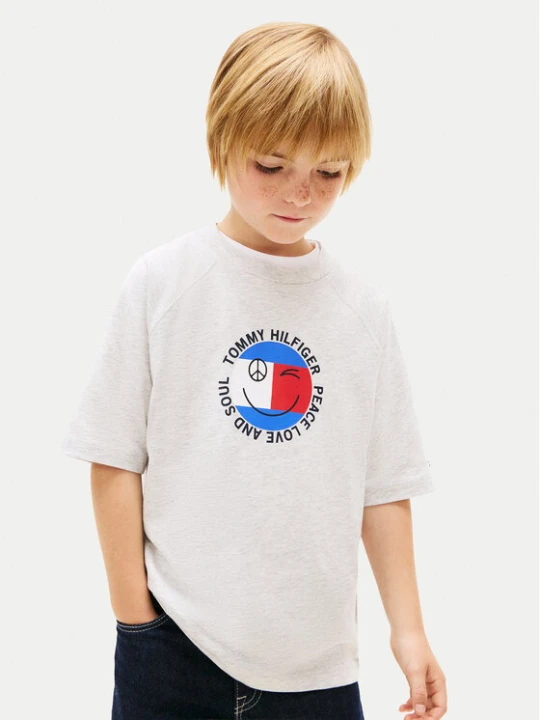 Foto del prodotto Tommy Hilfiger T-shirt Smiley Flag KB0KB10269 Grigio Regular Fit