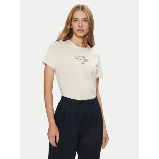 Foto del prodotto Tommy Hilfiger T-shirt WW0WW43895 Écru Regular Fit Crema