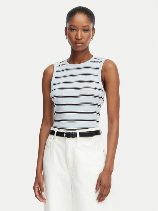Foto del prodotto Tommy Hilfiger Top Multistripe WW0WW50025 Blu Slim Fit