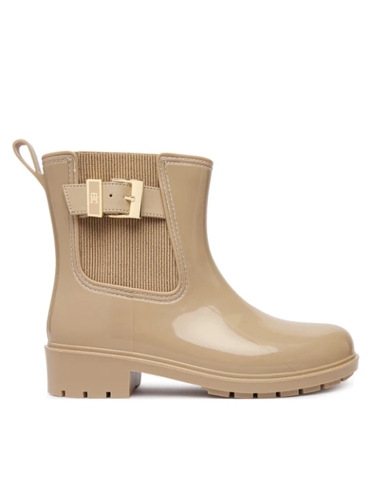 Foto del prodotto Tommy Hilfiger Wellington Th Buckle Glossy Ankle Rain Boot FW0FW09543 Beige