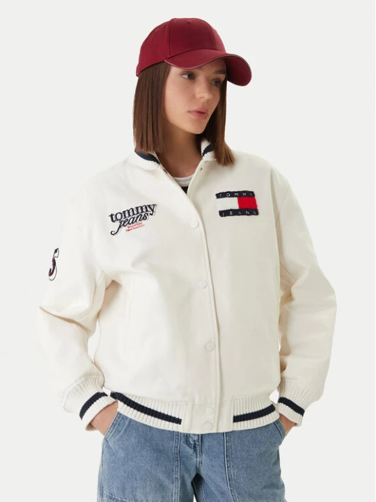 Foto del prodotto Tommy Jeans Bomber DW0DW22585 Bianco Relaxed Fit